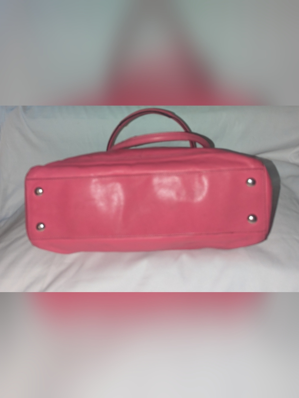 Coach Pink Leather Satchel with Double Top Handles. F 19728 - Picture 7 of 16